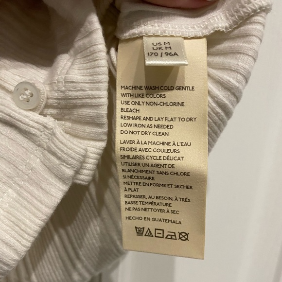 New! Women’s Anthropologie Mika Rib Knit Top Cream size medium - Picture 6 of 8